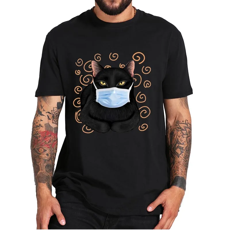 Black Cat Wearing Mask T-Shirt Quarantined Social Distance Funny Design Tee Tops Short Sleeved 100% Cotton Oversize Unisex
Black Cat Wearing Mask T-Shirt Quarantined Social Distance Funny Design Tee Tops Short Sleeved 100% Cotton Oversize Unisex