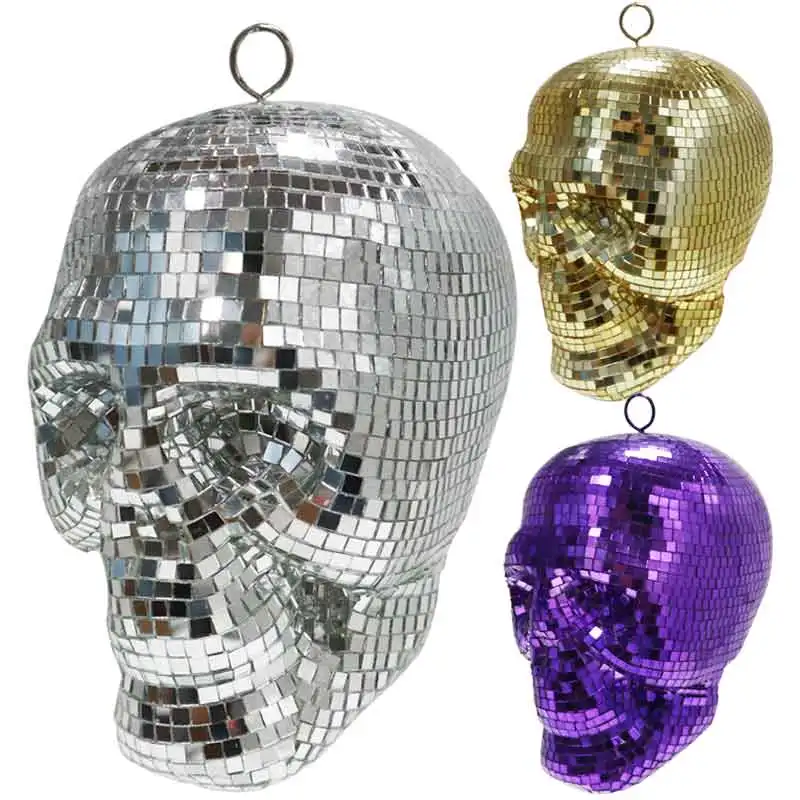 Pendant Mirrored Ball Hanging Purple Skull Gold Skull Reflective Indoor Disco Ornaments Skull Can Decoration Skull Silver Hang
Pendant Mirrored Ball Hanging Purple Skull Gold Skull Reflective Indoor Disco Ornaments Skull Can Decoration Skull Silver Hang
