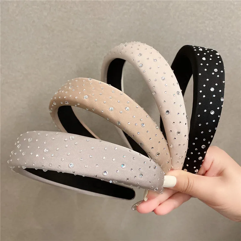 Female Lady Rhinestone Sponge Headbands No Trace Thicken Hair Hoop Wide Hairband Women Girl Fashion Hair Accessories
Female Lady Rhinestone Sponge Headbands No Trace Thicken Hair Hoop Wide Hairband Women Girl Fashion Hair Accessories