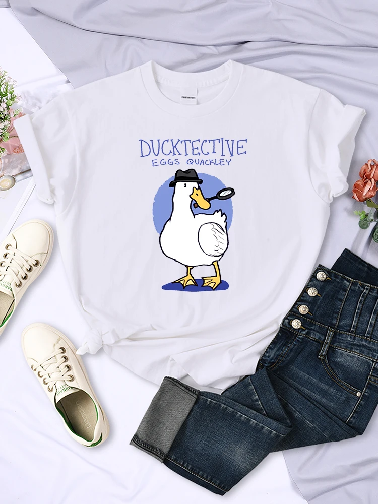 Забавные футболки Ducktective Egg Quackley, женские летние дышащие футболки, повседневная качественная мягкая крутая женская футболка с коротким рука...
Забавные футболки Ducktective Egg Quackley, женские летние дышащие футболки, повседневная качественная мягкая крутая женская футболка с коротким рука...