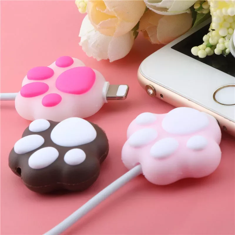 1Pcs Silicone Cat Paws Cable Protector Cute Anti-Break Cartoon Animal Model Cover Charging Cable Winder For iPhone Usb Cable
1Pcs Silicone Cat Paws Cable Protector Cute Anti-Break Cartoon Animal Model Cover Charging Cable Winder For iPhone Usb Cable