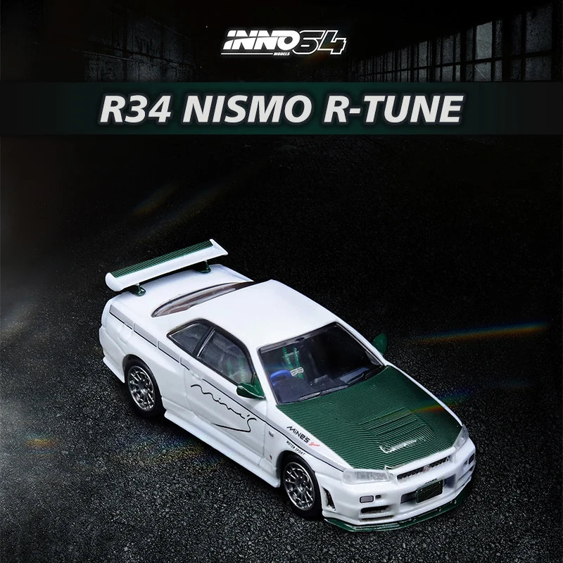 INNO 1:64 GTR R34 NISMO R-TUNE MINES Green Carbon Diecast Diorama Car Model Collection Miniature Carros Toys
INNO 1:64 GTR R34 NISMO R-TUNE MINES Green Carbon Diecast Diorama Car Model Collection Miniature Carros Toys