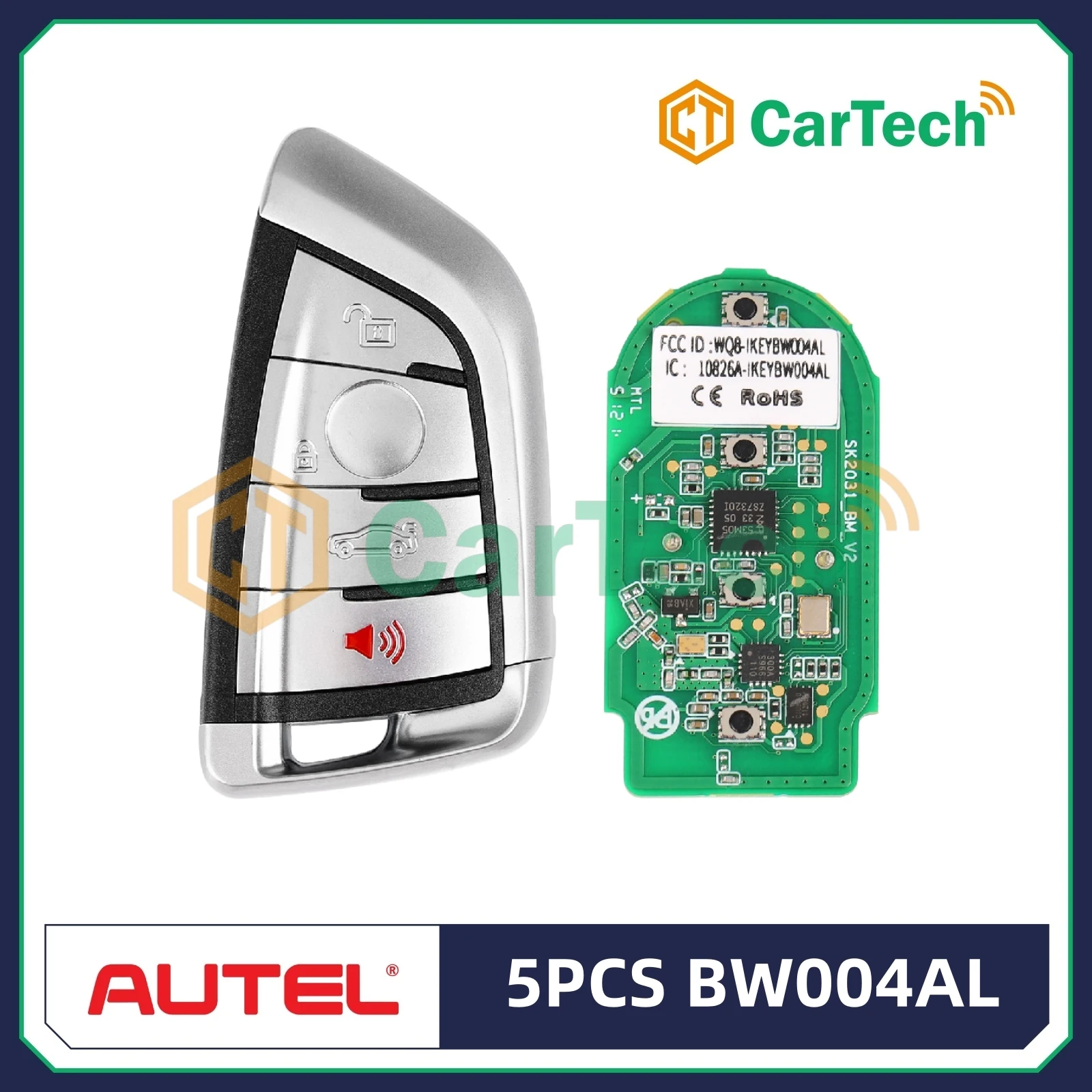 5 шт. Autel IKEYBW004AL BW004AL универсальный смарт-ключ 4 кнопки для BMW для смарт-ключа Autel для KM100 IM508 IM608 KM100E
5 шт. Autel IKEYBW004AL BW004AL универсальный смарт-ключ 4 кнопки для BMW для смарт-ключа Autel для KM100 IM508 IM608 KM100E