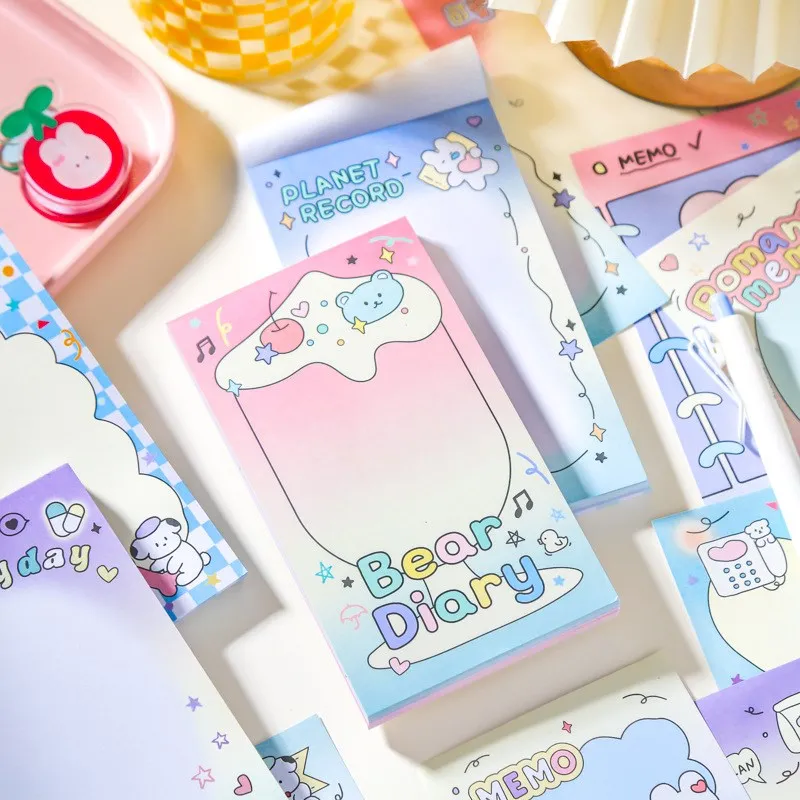 80pcs Cartoon Sticky Notes Cute Memo Pads Kawaii Desk Accessories Scrapbooking Supplies school Japanese Stationery
80pcs Cartoon Sticky Notes Cute Memo Pads Kawaii Desk Accessories Scrapbooking Supplies school Japanese Stationery