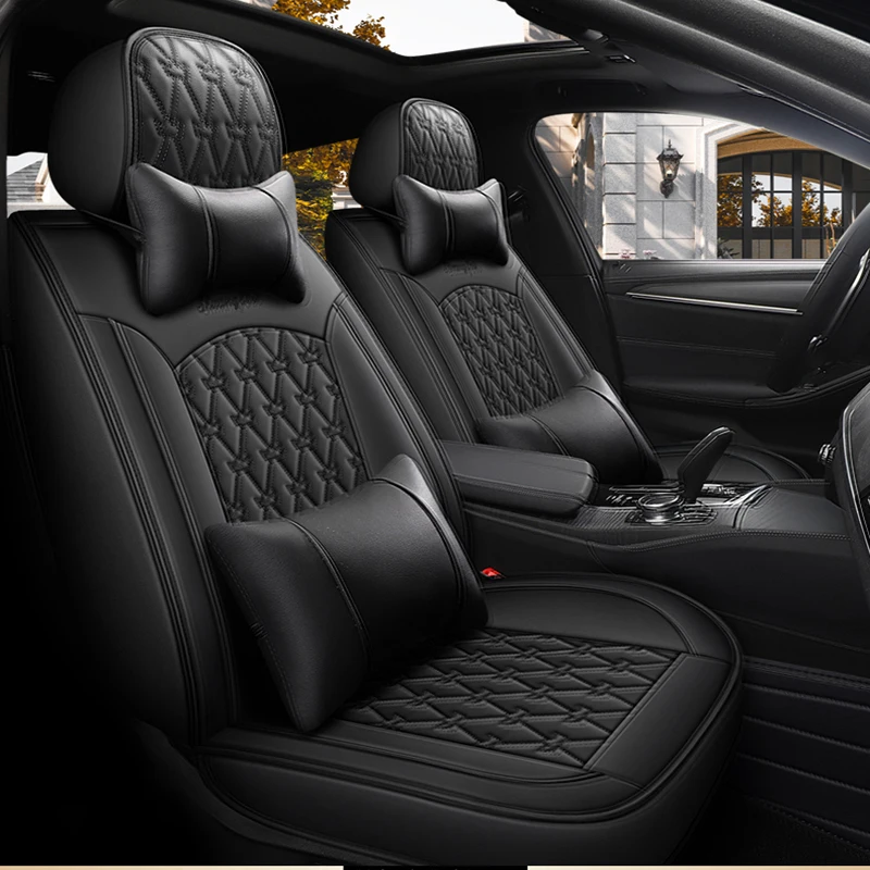 

Роскошный Универсальный Полный комплект чехлов на автомобильные сиденья на 5 сидений для Mitsubishi Outlander VW Polo 9N Kia Ceed аксессуары для автомобильных кожаных подушек