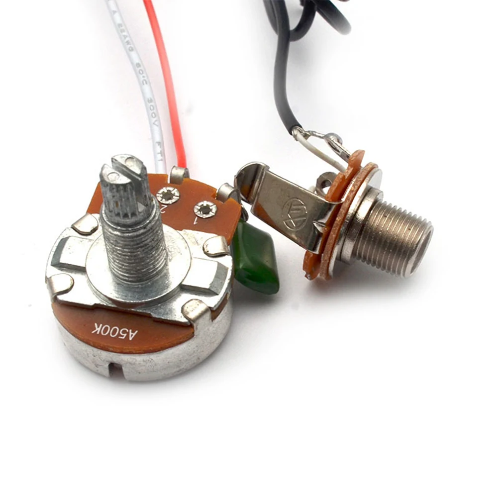 Electric Guitar Wiring Harness Kit 3 Way Toggle Switch 1 Volume 1 Tone 500K Pots 2 Pickup Harness - 500K With Toggle
Electric Guitar Wiring Harness Kit 3 Way Toggle Switch 1 Volume 1 Tone 500K Pots 2 Pickup Harness - 500K With Toggle