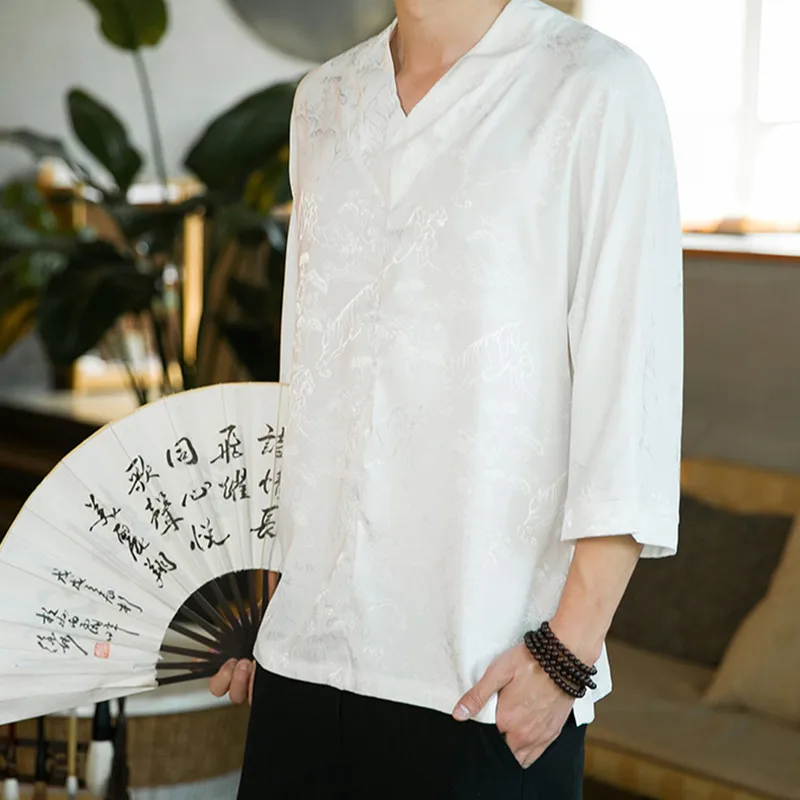 Men's Short Sleeve T-Shirt Cotton Linen Chinese Style Tiger Jacquard Breathable Shirt Men's Fashion Skin-Friendly Top Plus Size
Men's Short Sleeve T-Shirt Cotton Linen Chinese Style Tiger Jacquard Breathable Shirt Men's Fashion Skin-Friendly Top Plus Size