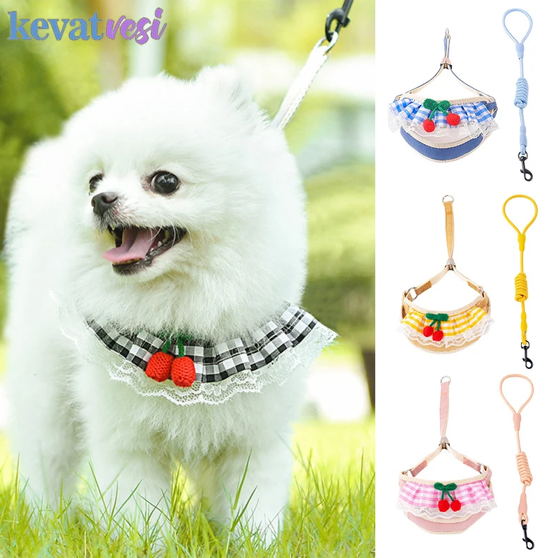 Cute Dog Harness Leash Adjustable Harness for Small Dogs Cat Ruffled Lace Pet Chest Strap Outdoor Walking Puppy Traction Rope
Cute Dog Harness Leash Adjustable Harness for Small Dogs Cat Ruffled Lace Pet Chest Strap Outdoor Walking Puppy Traction Rope