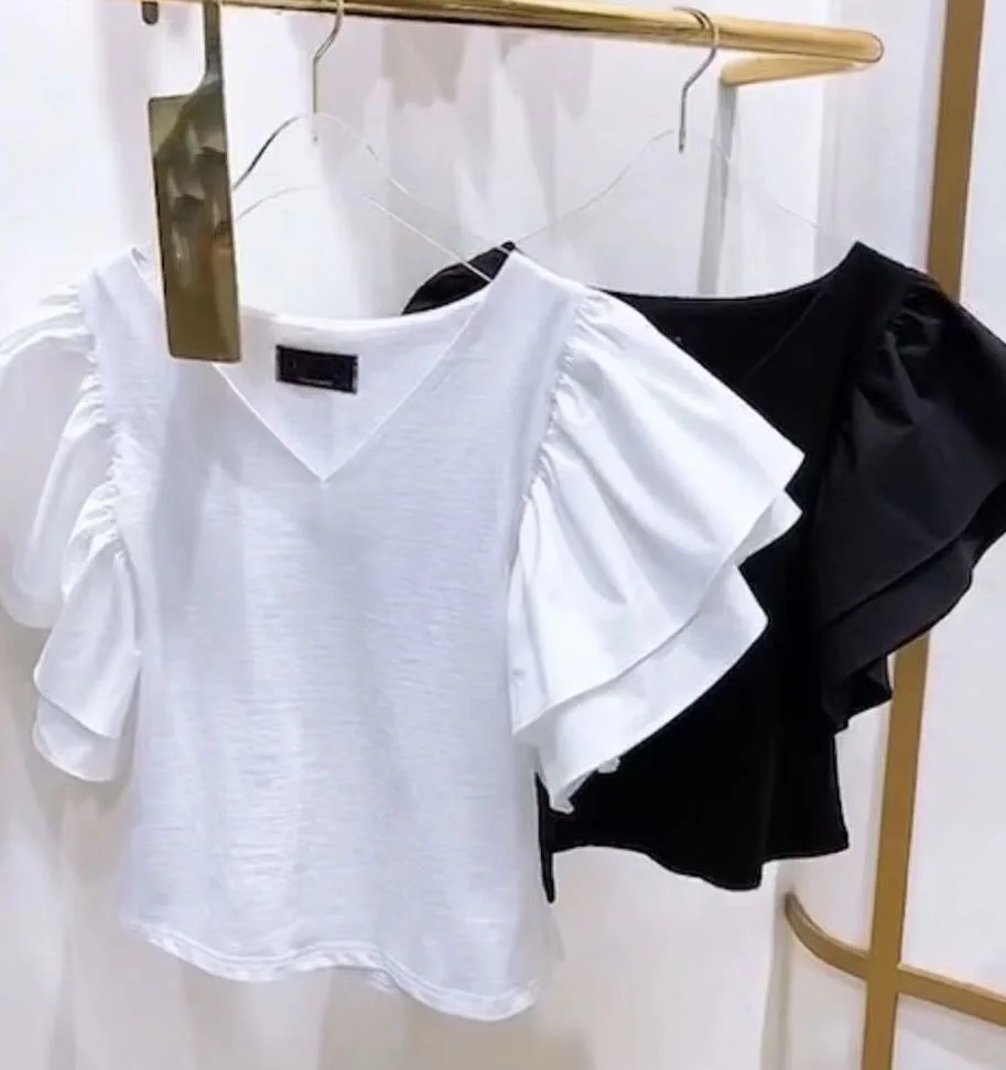 VANOVICH 2022 летняя новая Однотонная футболка в Корейском стиле с V-образным вырезом и рукавом-бабочкой пуловер модная темпераментная тонкая кор...
VANOVICH 2022 летняя новая Однотонная футболка в Корейском стиле с V-образным вырезом и рукавом-бабочкой пуловер модная темпераментная тонкая кор...