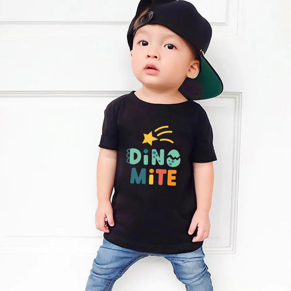 Dinosaur T-shirt Kids Cartoon Cute Baby Boy Clothes Europe Fashion Toddler Tee Kawaii Harajuku Summer Children's Tops Black
Dinosaur T-shirt Kids Cartoon Cute Baby Boy Clothes Europe Fashion Toddler Tee Kawaii Harajuku Summer Children's Tops Black