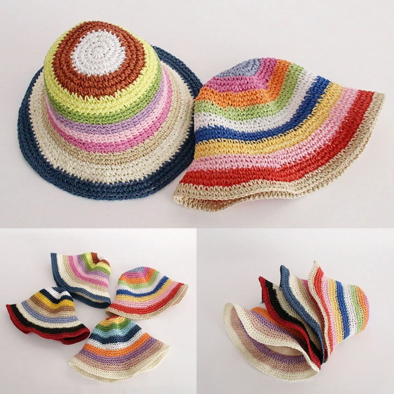 Colorful Rainbow Striped Fisherman Hat Exquisite Basin Hat Summer Sunshade Bucket Hat for Beach Travel Vacation
Colorful Rainbow Striped Fisherman Hat Exquisite Basin Hat Summer Sunshade Bucket Hat for Beach Travel Vacation