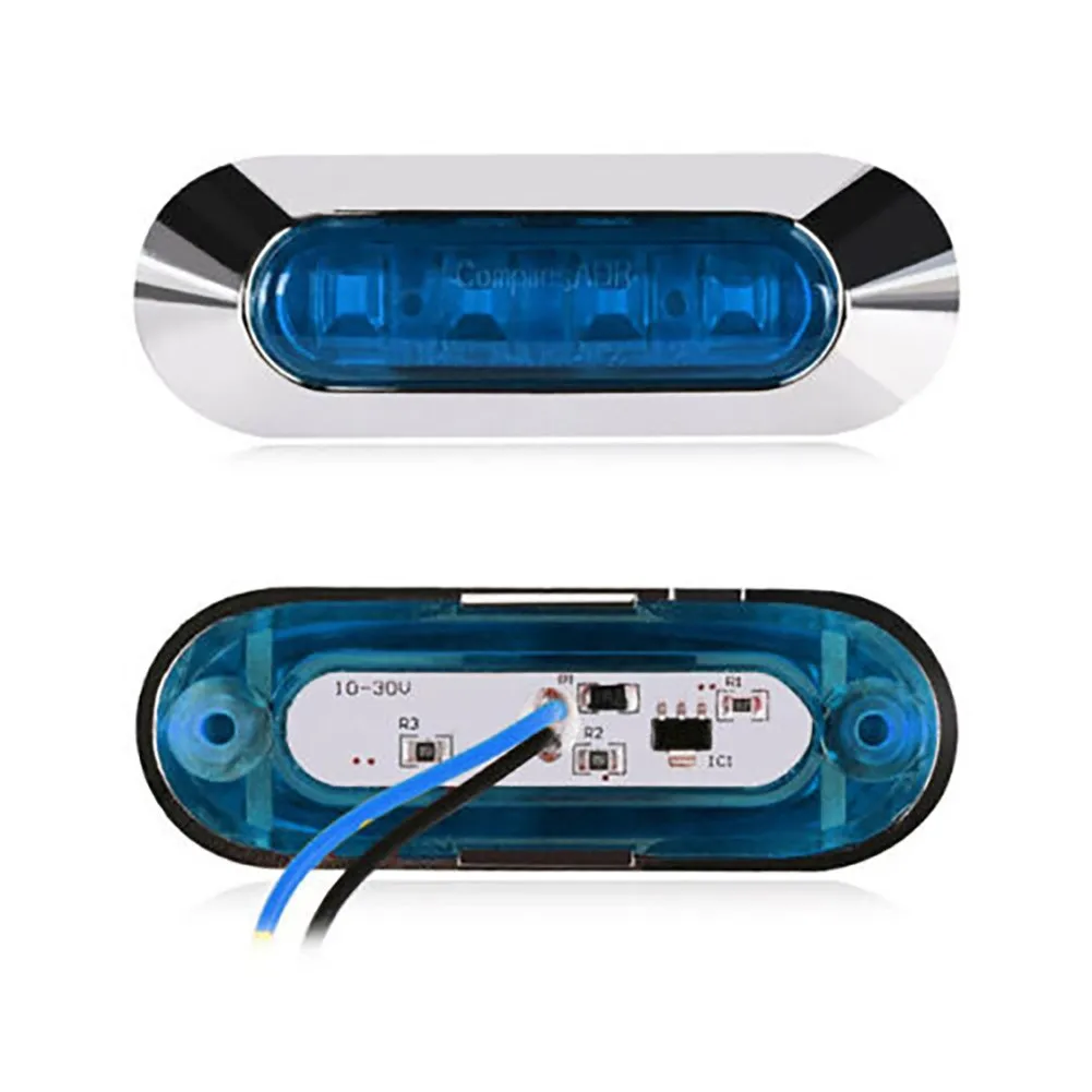 Blue 4 LED Clearance Side Marker Truck Trailer Van Lights 12-24V Waterproof Lamp Car Accessories High Quality Side Marker Lights
Blue 4 LED Clearance Side Marker Truck Trailer Van Lights 12-24V Waterproof Lamp Car Accessories High Quality Side Marker Lights