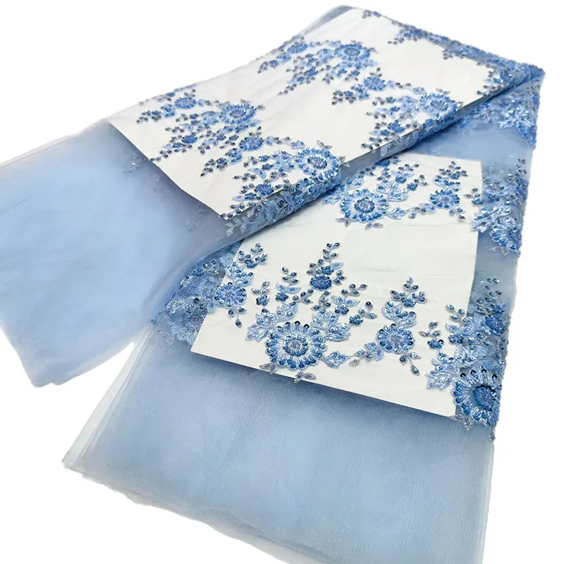 African 3D Sequin Lace Fabric 2020 High Quality Tulle Lace Embroidered Fabrics 5 Yards/piece for Sewing
African 3D Sequin Lace Fabric 2020 High Quality Tulle Lace Embroidered Fabrics 5 Yards/piece for Sewing