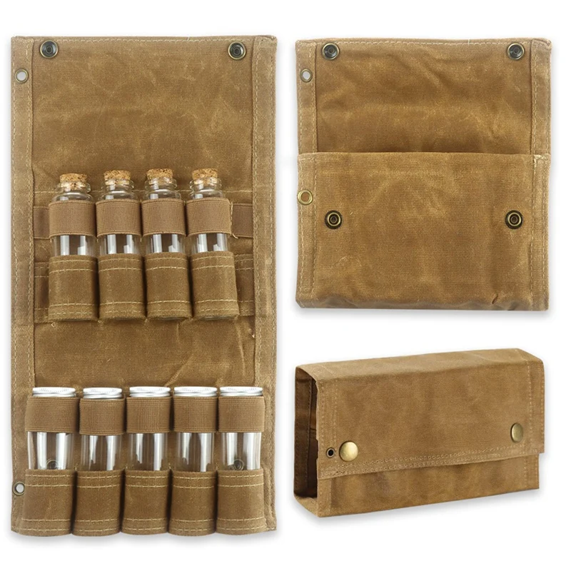 Outdoor Spice Bottle Set Folding Canvas Large Capacity Camping Bushcraft Picnic Bbq Seasoning Bag
Outdoor Spice Bottle Set Folding Canvas Large Capacity Camping Bushcraft Picnic Bbq Seasoning Bag
