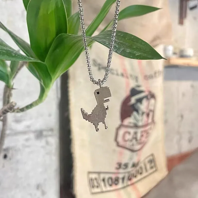 Rap Titanium Steel Personality Small Dinosaur Necklace Men and Women Street Hip-hop Cool Handsome Wind Neck Pendant Trend Chain
Rap Titanium Steel Personality Small Dinosaur Necklace Men and Women Street Hip-hop Cool Handsome Wind Neck Pendant Trend Chain