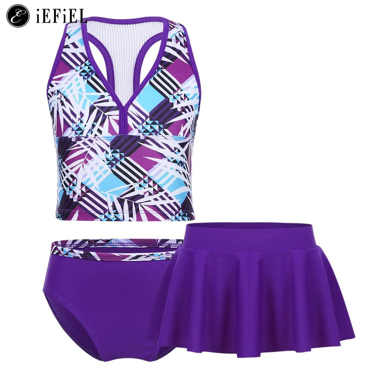 Kids Girls 3 Pieces Crop Top with Shorts Skirt Summer Tankini Swimsuit Bathing Water Sport Bikini Swimwear Beachwear
Kids Girls 3 Pieces Crop Top with Shorts Skirt Summer Tankini Swimsuit Bathing Water Sport Bikini Swimwear Beachwear