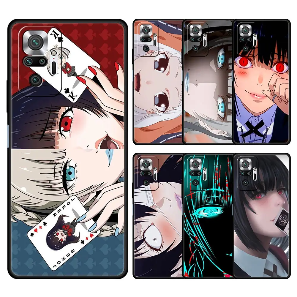 

Anime Kakegurui Face Phone Case For Xiaomi Redmi Note 11 10 9 8 Pro 11S 10S 9S 7 8T 9T 9A 8A 9C K40 Gaming 11T 5G Soft Cover