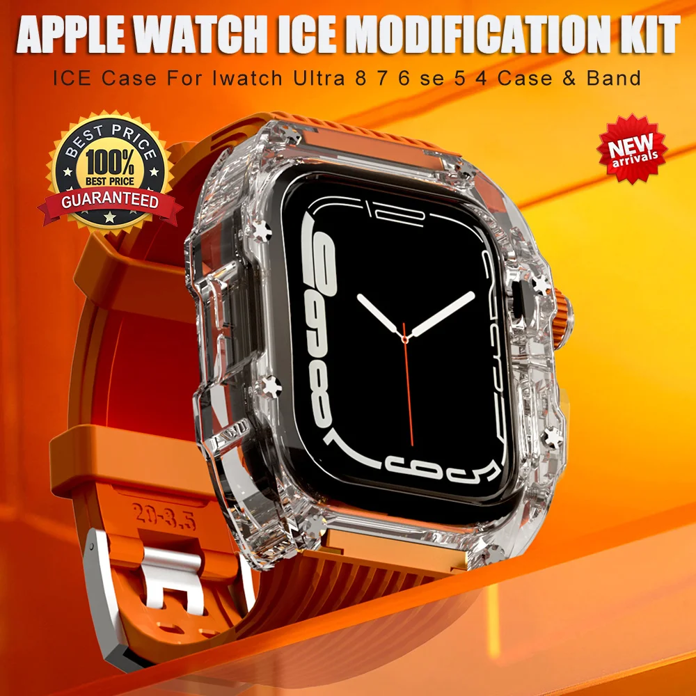 Ultra Transparent Modification Kit Case& Band For Apple Watch 49mm Refit Mod Rubber Strap For iWatch 8 7 6 5 4 SE 45MM 44MM
Ultra Transparent Modification Kit Case& Band For Apple Watch 49mm Refit Mod Rubber Strap For iWatch 8 7 6 5 4 SE 45MM 44MM