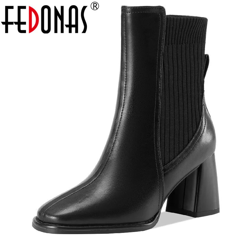 FEDONAS Office Ladies Women Ankle Boots Autumn Winter Elegant Mature Ladies High Heels Genuine Leather Knitting Shoes Woman
FEDONAS Office Ladies Women Ankle Boots Autumn Winter Elegant Mature Ladies High Heels Genuine Leather Knitting Shoes Woman