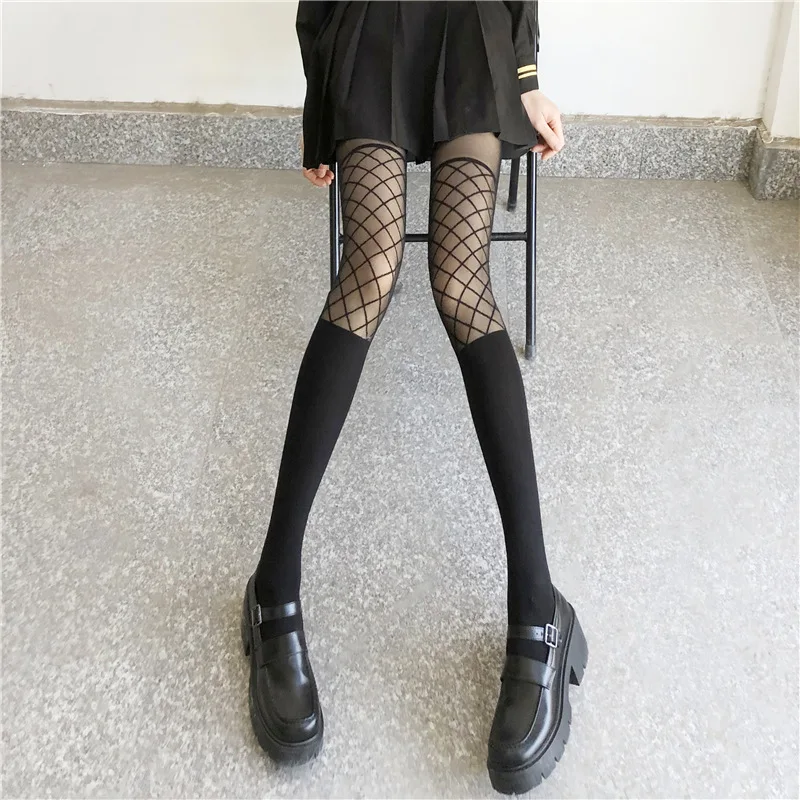 Diamond False Leg Splicing Black Stockings Female Thin Ins Tide Net Red Black Pantyhose JK Japanese Tube Socks
Diamond False Leg Splicing Black Stockings Female Thin Ins Tide Net Red Black Pantyhose JK Japanese Tube Socks
