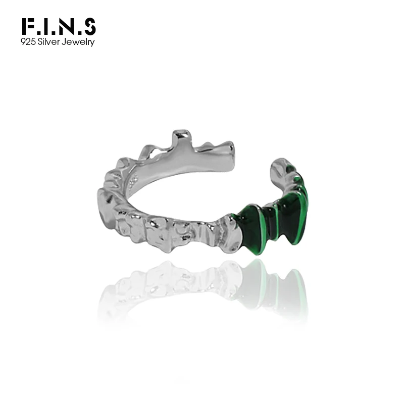 F.I.N.S Irregular Folds Green Enamel S925 Sterling Silver Open Finger Ring Drip Oil Stiching Adjustable Finger Ring Bague Femme
F.I.N.S Irregular Folds Green Enamel S925 Sterling Silver Open Finger Ring Drip Oil Stiching Adjustable Finger Ring Bague Femme