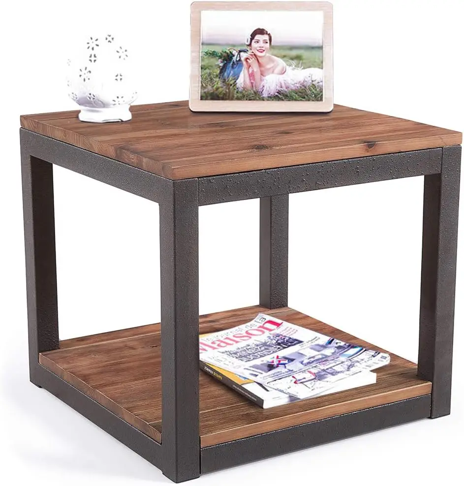 Vintage Industrial Farmhouse 19.7 inches Side End Table with Storage Shelf for Living Room, Night Stand Bedroom, Real Natural Re
Vintage Industrial Farmhouse 19.7 inches Side End Table with Storage Shelf for Living Room, Night Stand Bedroom, Real Natural Re