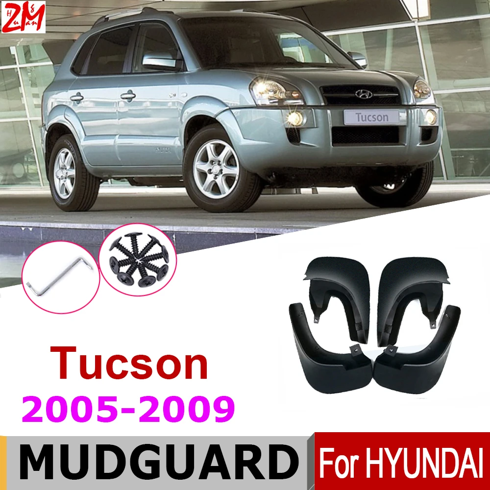 Брызговики для HYUNDAI TUCSON JM 2009 2008 2007 2006 2005 4 шт. передние и задние брызговики |