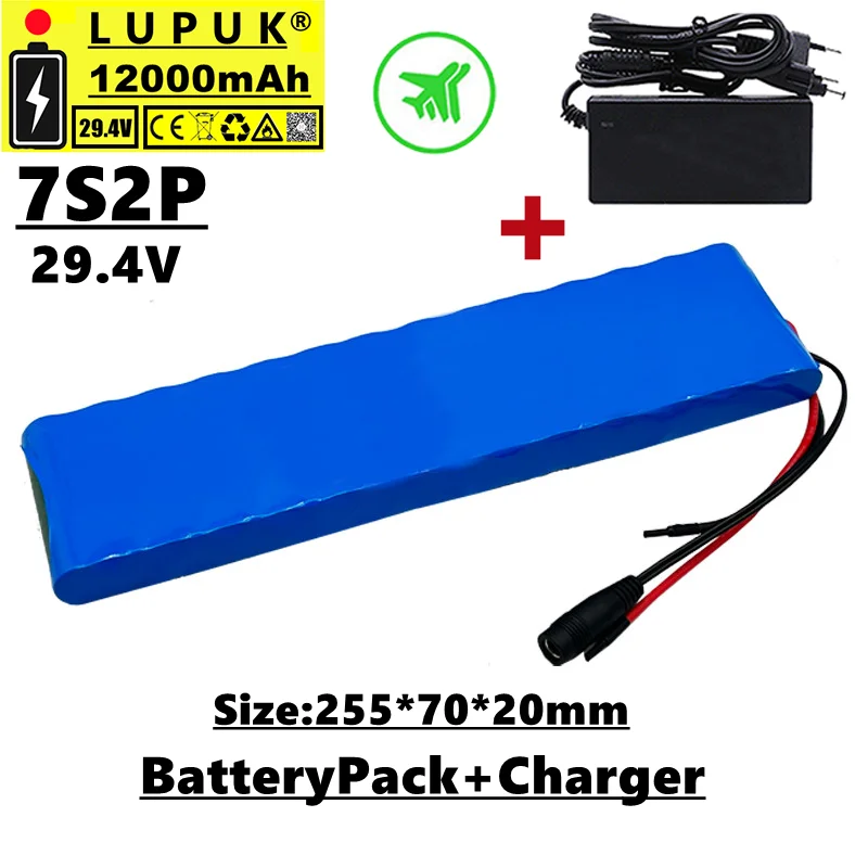 LUPUK-7 series 2 parallel lithium-ion Battery pack, 29.4V, 12000 mAh, large capacity, multiple sizes, free shipping
LUPUK-7 series 2 parallel lithium-ion Battery pack, 29.4V, 12000 mAh, large capacity, multiple sizes, free shipping
