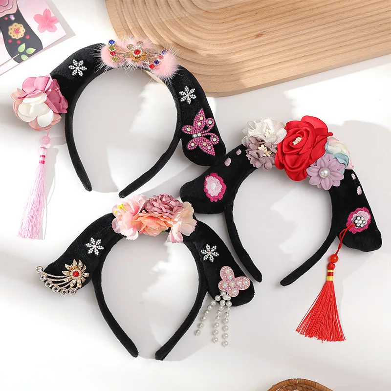 

Noble People Headband Vintage Style Empresses in the Palace Same Hairband Face Wash Flags Tassels Women Jewelry Hair Accessories