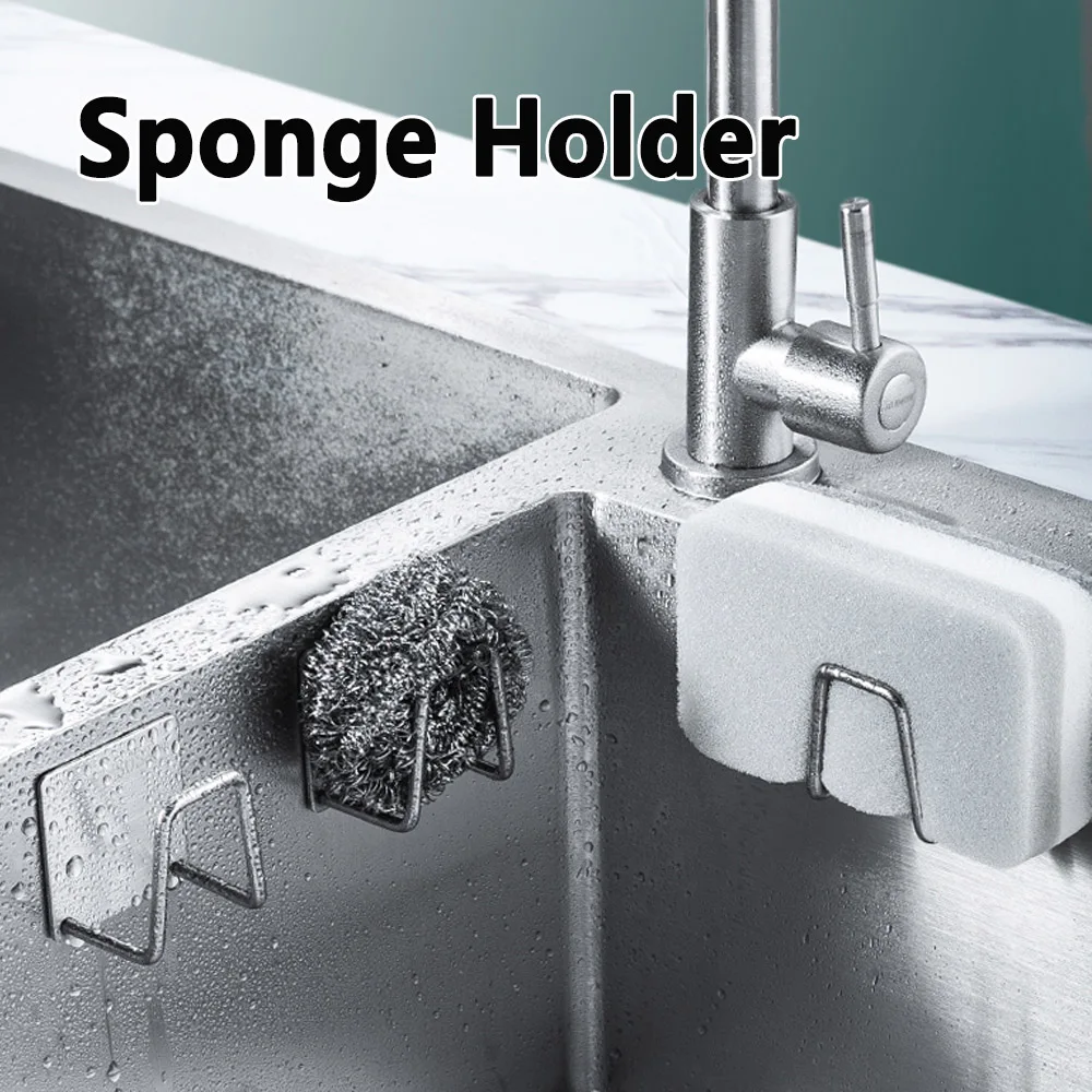 Stainless Steel Sponge Holder Self Adhesive Drain Rack Kitchen Sponge Holder Hooks Storage Organizer Kitchen Accessories
Stainless Steel Sponge Holder Self Adhesive Drain Rack Kitchen Sponge Holder Hooks Storage Organizer Kitchen Accessories