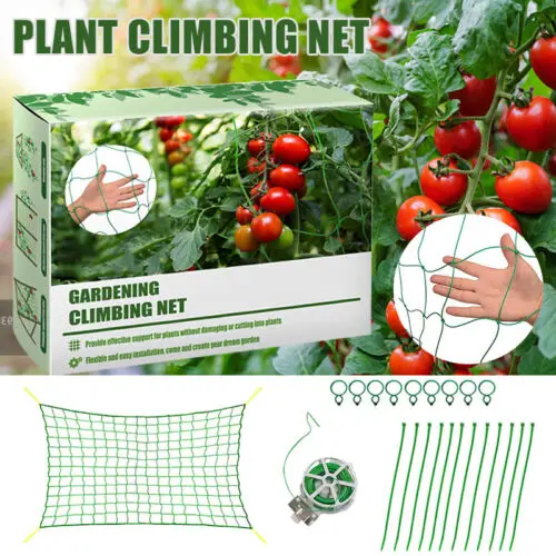 

Garden Plants Climbing Net Nylon Net Grow Holder Heavy-Duty Plant Trellis Netting for Vine Fruits Vegetables Support Fence Mesh