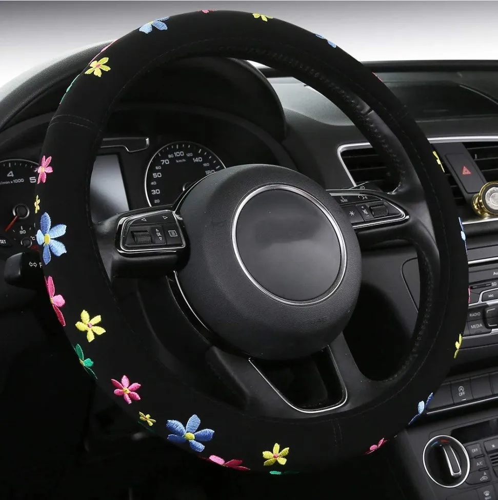 Cute Embroidered Car Steering Wheel Cover Butterfly Steering Cover Wrap Protective Cover For Most Cars With 38cm Steering Wheel.
Cute Embroidered Car Steering Wheel Cover Butterfly Steering Cover Wrap Protective Cover For Most Cars With 38cm Steering Wheel.
