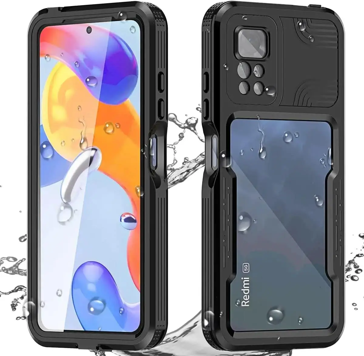 

IP68 Waterproof Case For Xiaomi Redmi Note 11S 11 12Pro 12 5G 12 Pro 5G Crystal Case 360 Protect Dustproof and Anti-fall Cover