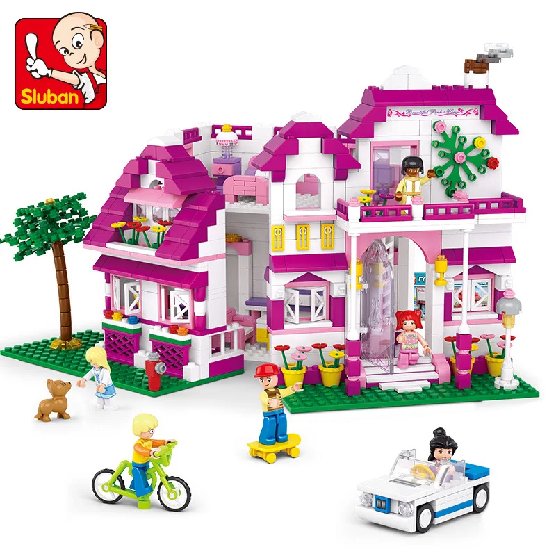 726Pcs Pink Dream Sunshine Villa House Big Garden Castle Model Building Blocks Friends Bricks Educational Toys for Children
726Pcs Pink Dream Sunshine Villa House Big Garden Castle Model Building Blocks Friends Bricks Educational Toys for Children