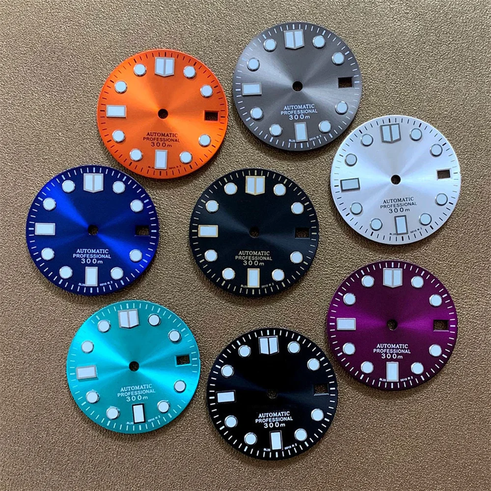 New 28.5mm Watch Dial Green Luminous NH35 Dial Fits for NH35 NH36 Movement Single Calendar Watch Faces Accessories Parts
New 28.5mm Watch Dial Green Luminous NH35 Dial Fits for NH35 NH36 Movement Single Calendar Watch Faces Accessories Parts