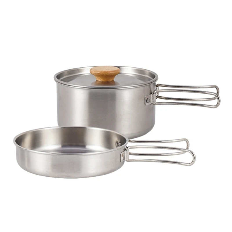 Camping Cookware Set Portable Stainless Steel Cooking Pot and Pan Set Outdoor Cooking Tool Set for Picnic Camping Hiking
Camping Cookware Set Portable Stainless Steel Cooking Pot and Pan Set Outdoor Cooking Tool Set for Picnic Camping Hiking