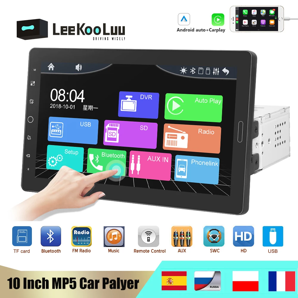 Leekooluu 1Din 10" Car Radio Multimedia MP5 Player Android auto FM Bluetooth For Volkswagen Nissan Kia Toyota Skoda car Stereo
Leekooluu 1Din 10" Car Radio Multimedia MP5 Player Android auto FM Bluetooth For Volkswagen Nissan Kia Toyota Skoda car Stereo