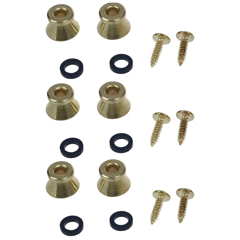 6 X Electric Acoustic Guitar Bass Strap Button Screw Lock Pins Pegs Pads - Gold
6 X Electric Acoustic Guitar Bass Strap Button Screw Lock Pins Pegs Pads - Gold