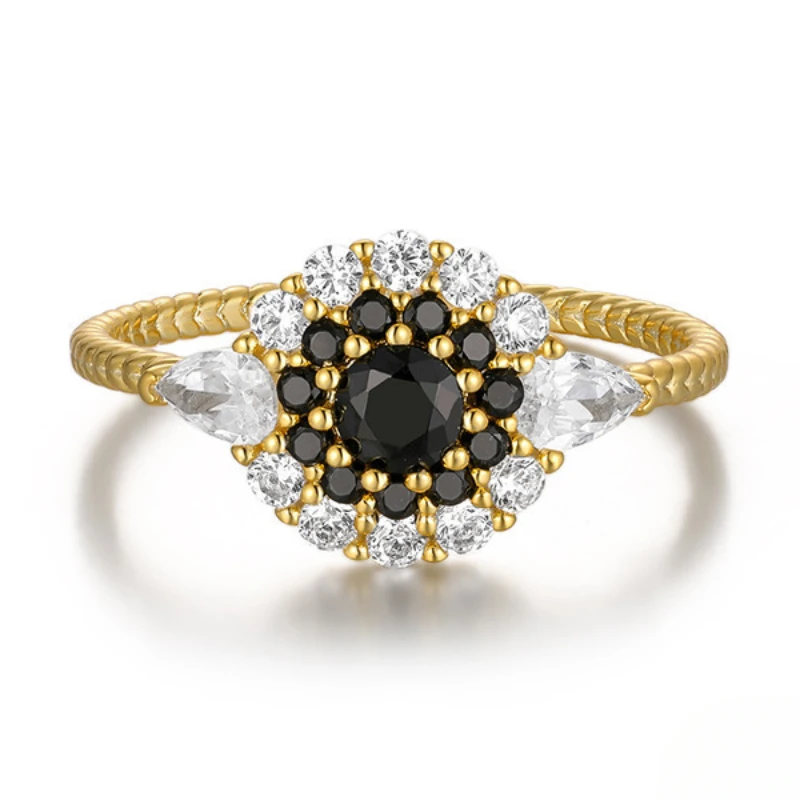 Unique Full Natural Zircon Big Ring Women 925 Gold Color Vintage Wedding Ring Accessories High Quality Fine Daily Jewelry
Unique Full Natural Zircon Big Ring Women 925 Gold Color Vintage Wedding Ring Accessories High Quality Fine Daily Jewelry