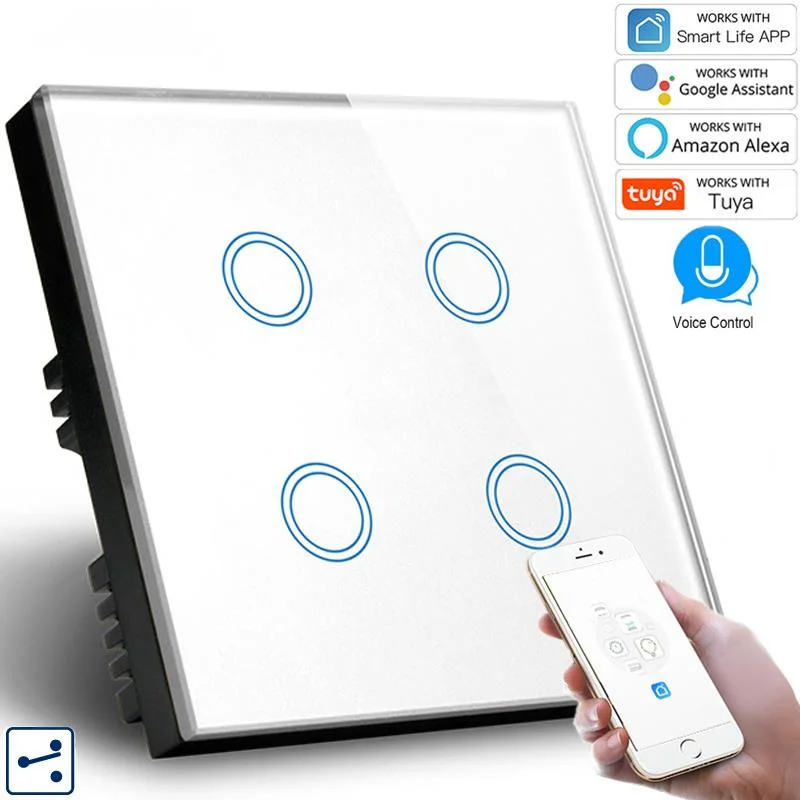 UK 1/2/3/4Gang 2Way WiFi Smart Light Switch Glass Panel Touch Switch Compatible with Alexa Google Home Smart Wall Switches
UK 1/2/3/4Gang 2Way WiFi Smart Light Switch Glass Panel Touch Switch Compatible with Alexa Google Home Smart Wall Switches