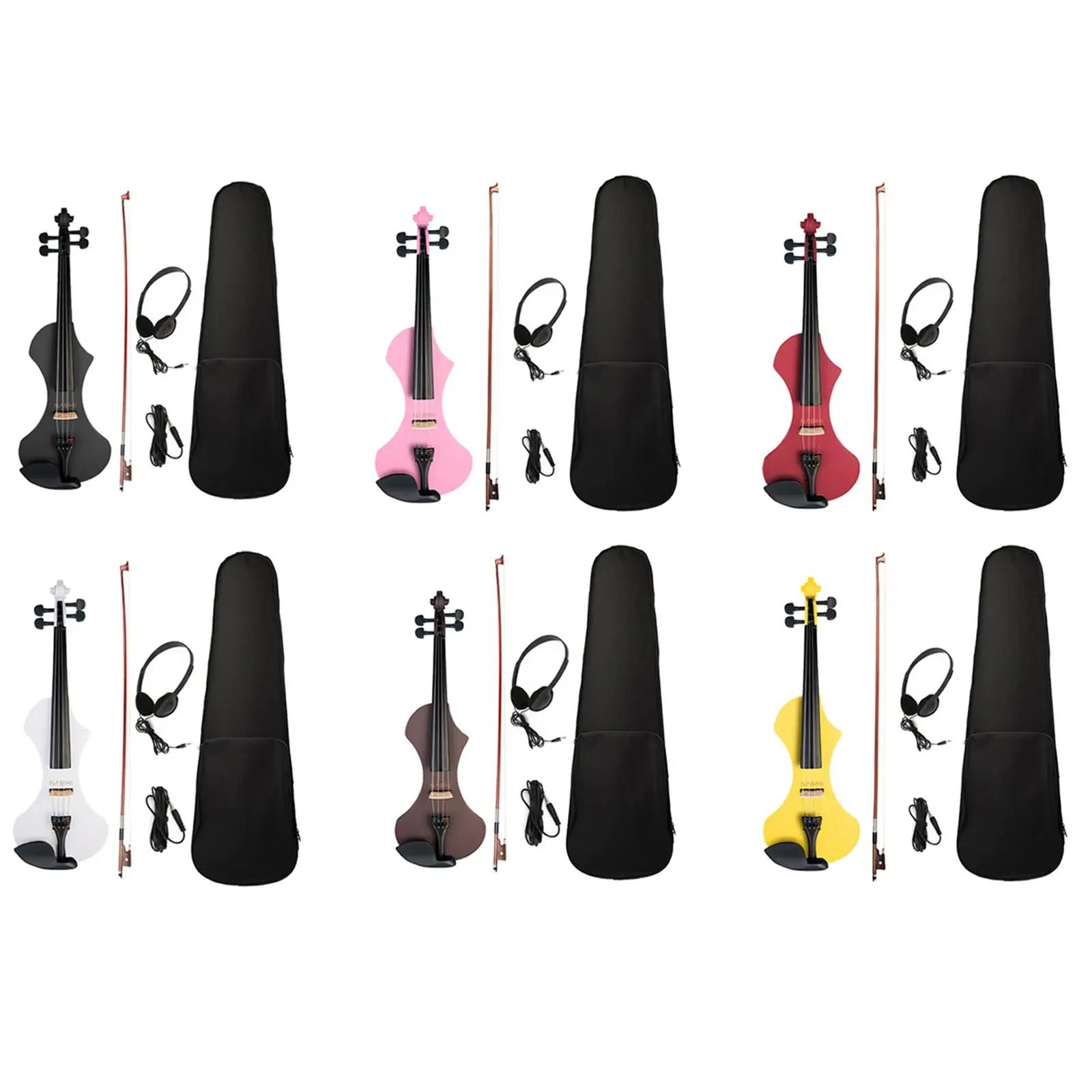 

Electric Violin 4/ Carrying Bag Stringed Instruments Electric Violin Set Performance Musical Instruments Stage Show