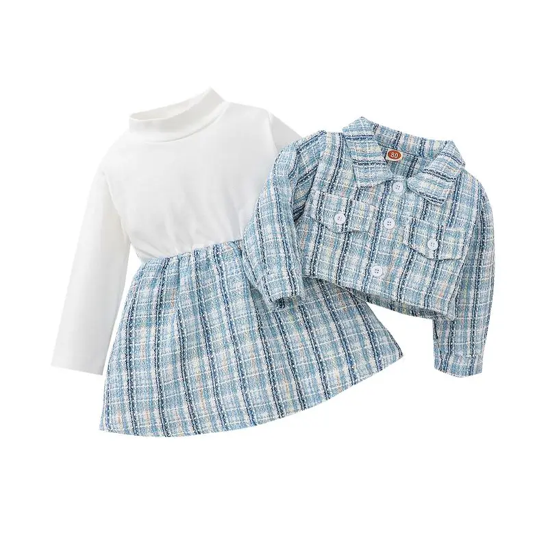 Jlong Toddler Long Sleeve Plaid Cardigan Coat Princess Baby's Sets 0-24 Months Baby Girls Outwear + Plaid Dress Set
Jlong Toddler Long Sleeve Plaid Cardigan Coat Princess Baby's Sets 0-24 Months Baby Girls Outwear + Plaid Dress Set