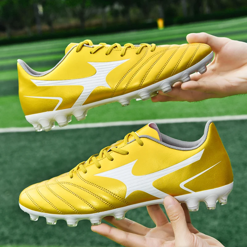 Profession Golden FG TF Men's Football Sneakers High quality Breathable Women Football Sports Shoes Anti-slip Mens Soccer Shoes
Profession Golden FG TF Men's Football Sneakers High quality Breathable Women Football Sports Shoes Anti-slip Mens Soccer Shoes