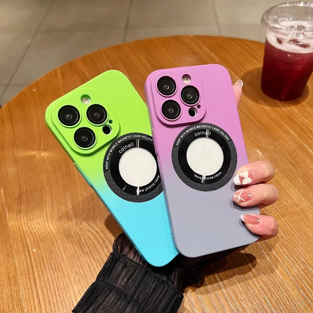 Fashion Gradient Magnetic Magsafe Wireless Charging Phone Case for iPhone 14 13 12 11 Pro Max Plus PC Lens Film Shockproof Cover
Fashion Gradient Magnetic Magsafe Wireless Charging Phone Case for iPhone 14 13 12 11 Pro Max Plus PC Lens Film Shockproof Cover