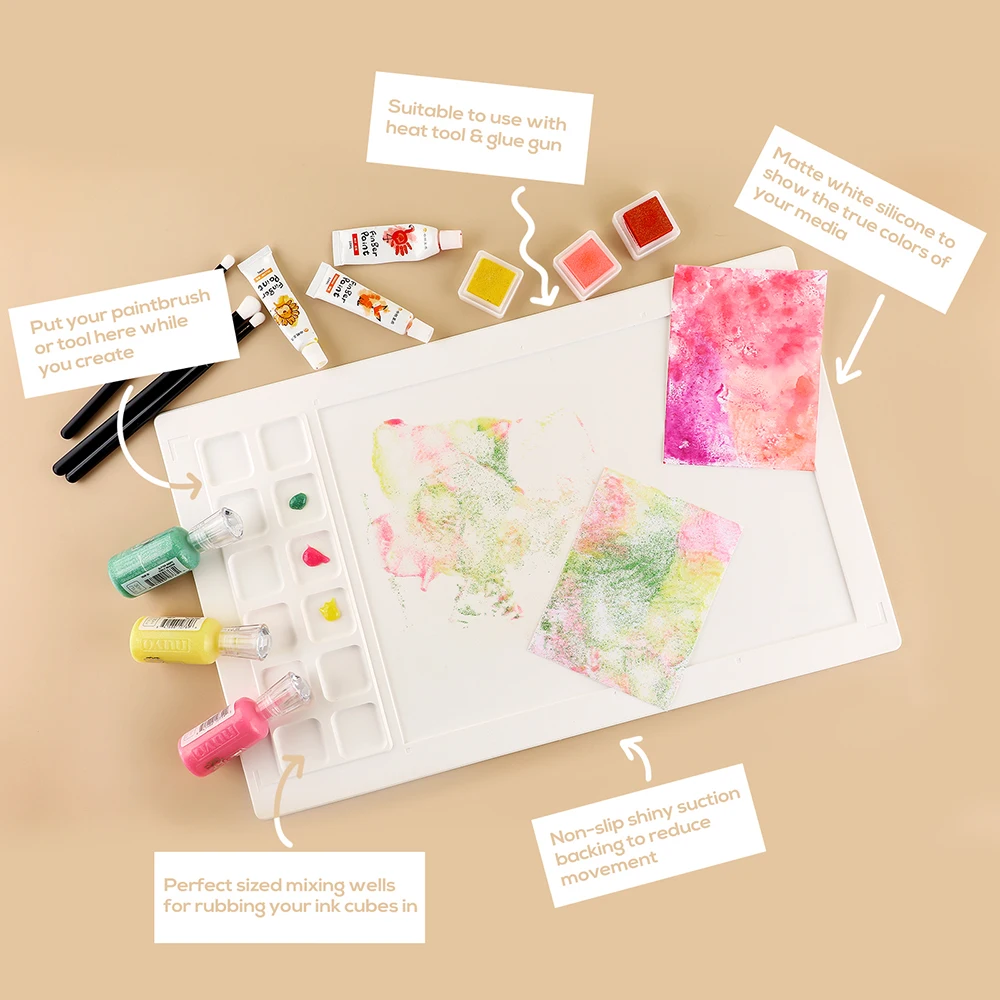 Антипригарный силиконовый рандомный термостойкий многофункциональный коврик, рандомный силиконовый коврик для растушевки чернил, акваре... 
Антипригарный силиконовый рандомный термостойкий многофункциональный коврик, рандомный силиконовый коврик для растушевки чернил, акваре...