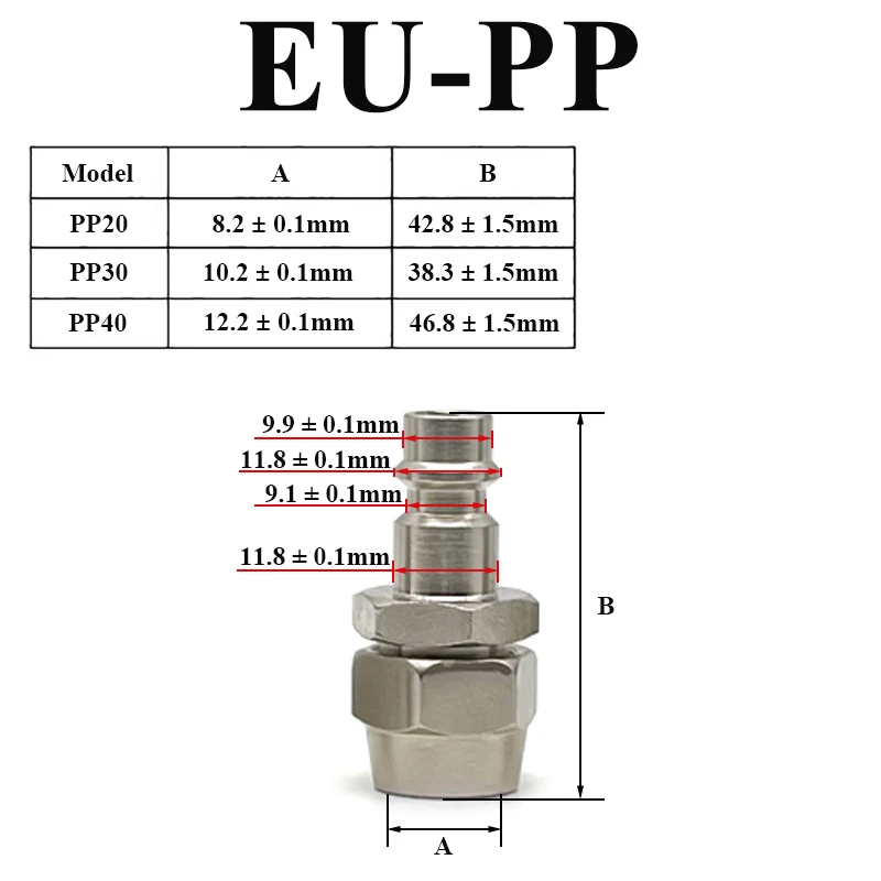 Быстроразъемный пневматический фитинг EU Type
Быстроразъемный пневматический фитинг EU Type