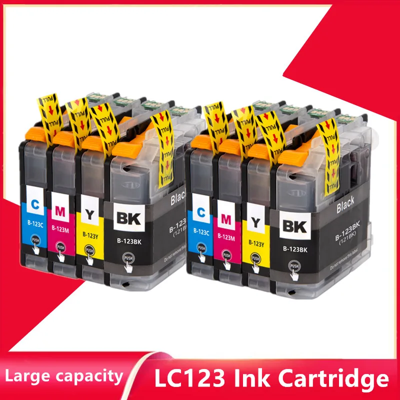 Совместимый с LC123 LC121 чернильный картридж для Brother DCP-J552DW J752DW J132W J152W J172W MFC-J470DW J650DW J870DW принтер
Совместимый с LC123 LC121 чернильный картридж для Brother DCP-J552DW J752DW J132W J152W J172W MFC-J470DW J650DW J870DW принтер
