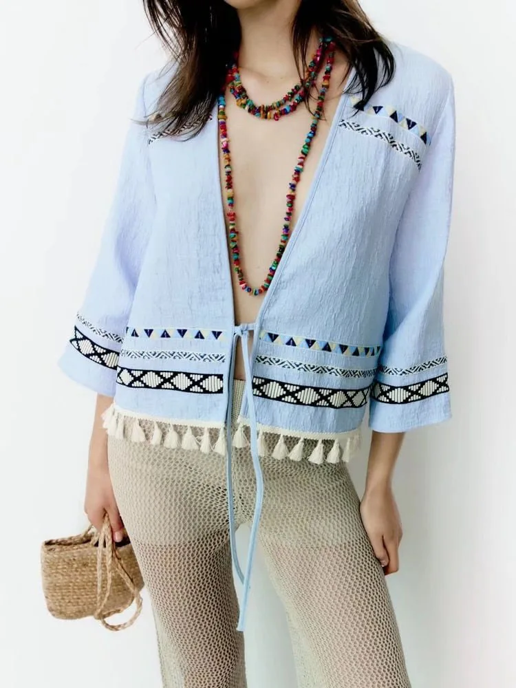 XIKOM Blouses For Women Fashion 2022 Casual Long Sleeve Top Tassel Embroidered Blouses Cardigan Woman Shirt
XIKOM Blouses For Women Fashion 2022 Casual Long Sleeve Top Tassel Embroidered Blouses Cardigan Woman Shirt