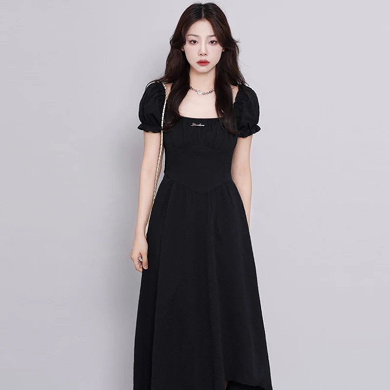 TFETTERS Brand Black Dress for Women 2023 New Solid Color Short Sleeve Summer Dress Women Fashion French Square Collar Dresses
TFETTERS Brand Black Dress for Women 2023 New Solid Color Short Sleeve Summer Dress Women Fashion French Square Collar Dresses