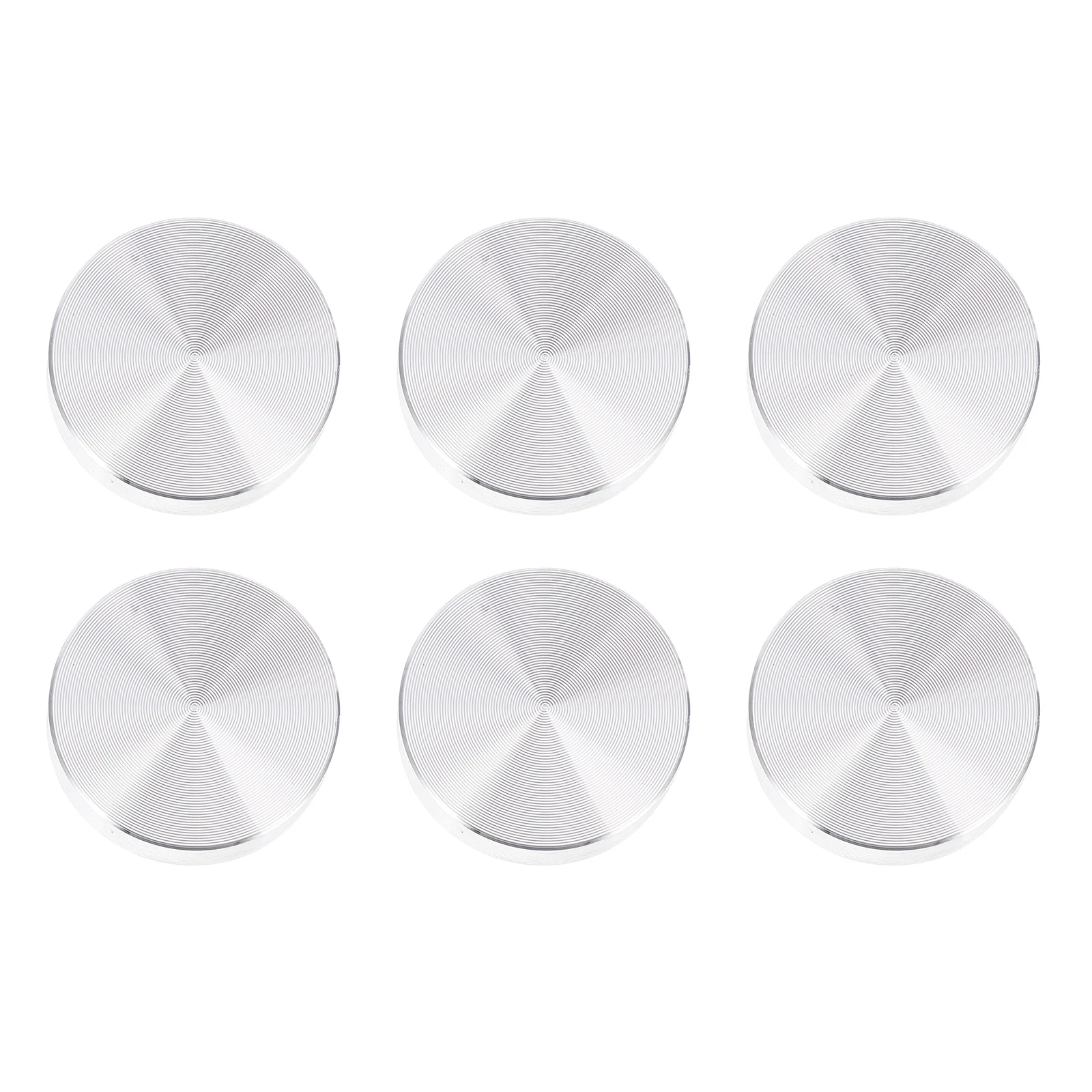 

6 Pcs Coffee Table Solid Aluminum Cake Circle Glass Bumpers Alloy 30mm Diameter Discs